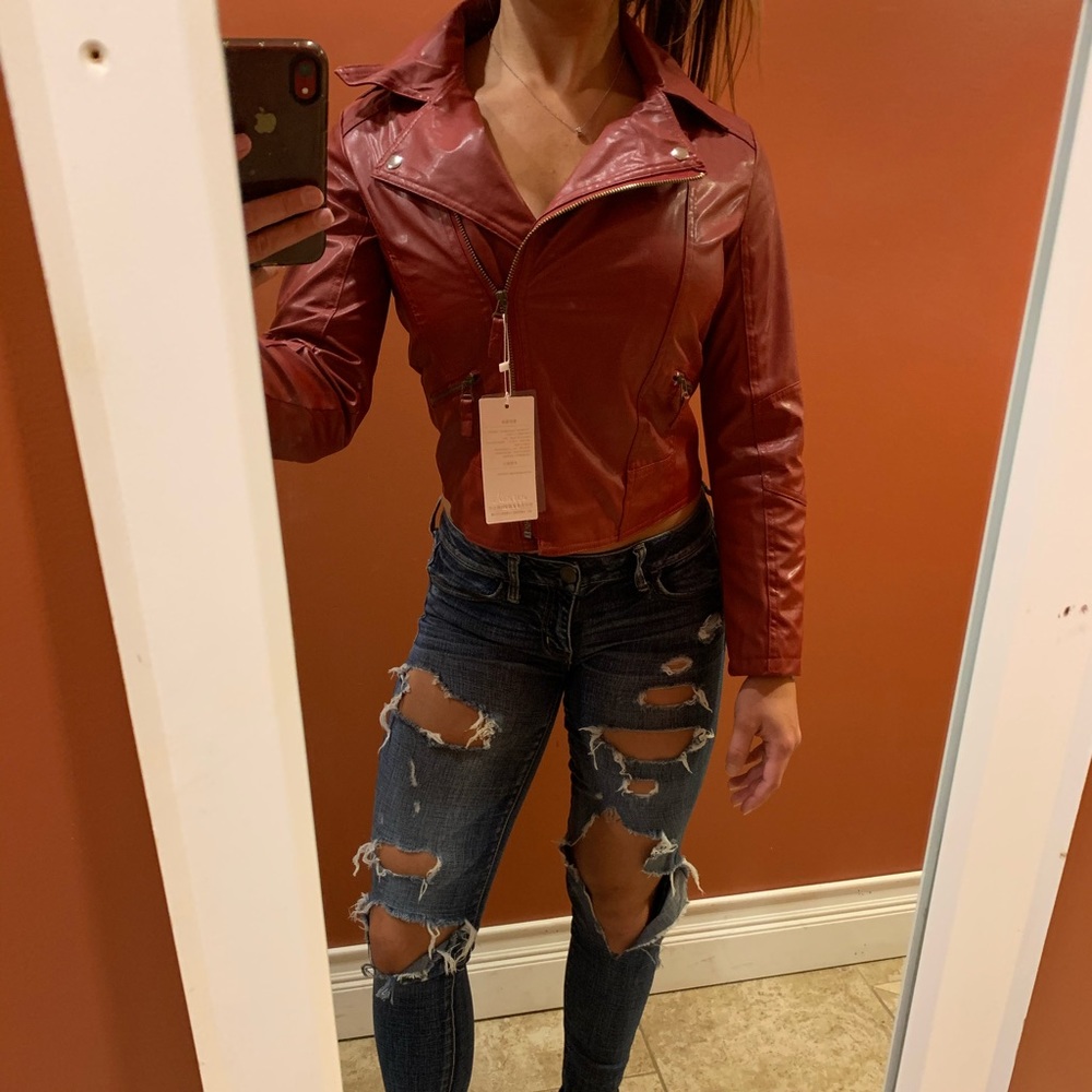 KLYL Red Biker Jacket